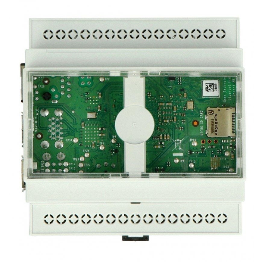 Case for Raspberry Pi 4B DIN rail - Multicomp Pro - gray – 5