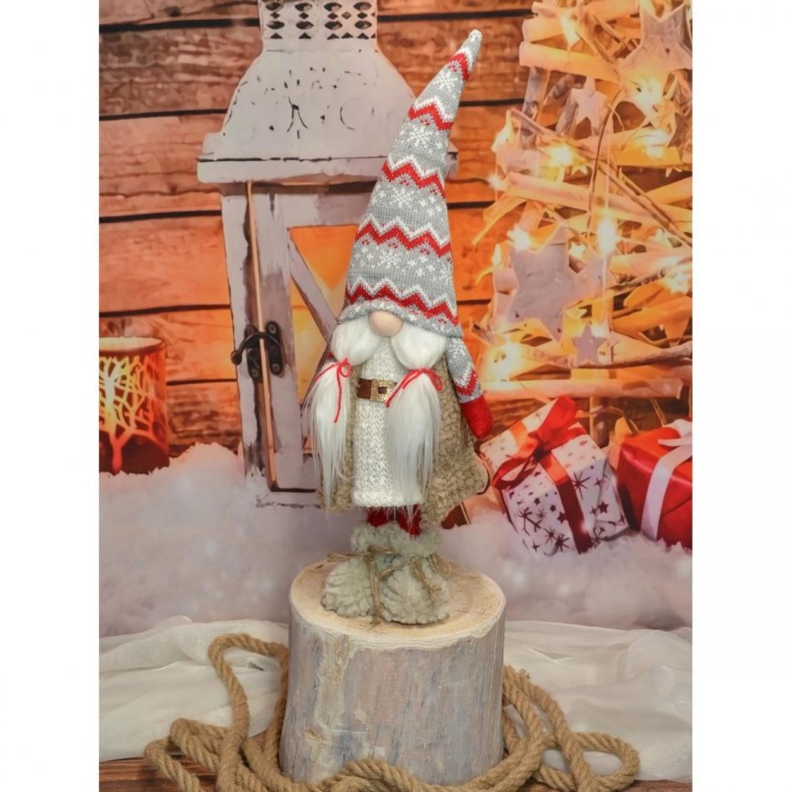 Saska Garden gnome with belt 17x10x59cm – 4