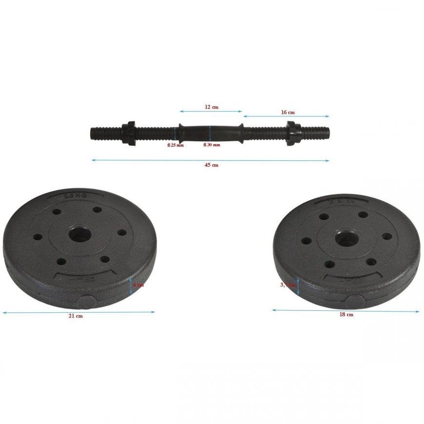 Nero Fit Dumbbell set EB Fit, 20kg (2x10kg) – 5