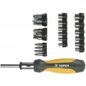 Topex Screwdriver bits and handle sockets, set of 29