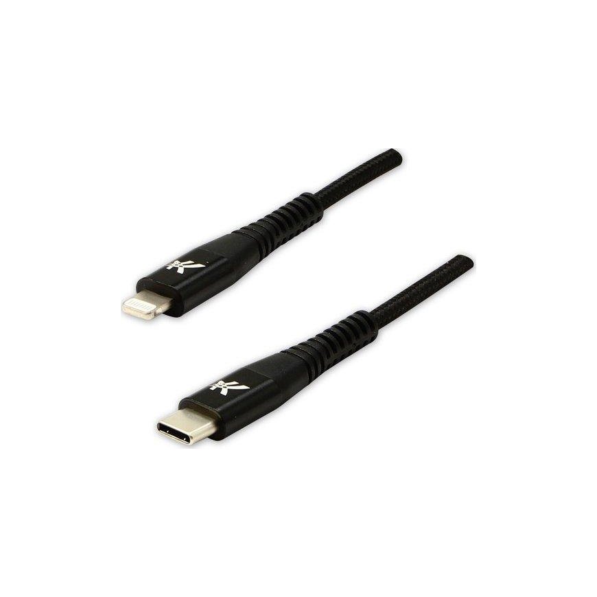 USB cable Logo USB-C - Lightning 2 m Black