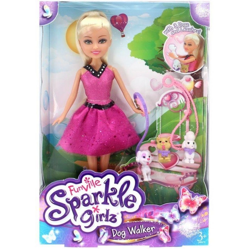 SPARKLE GIRLZ doll with puppy, 10065