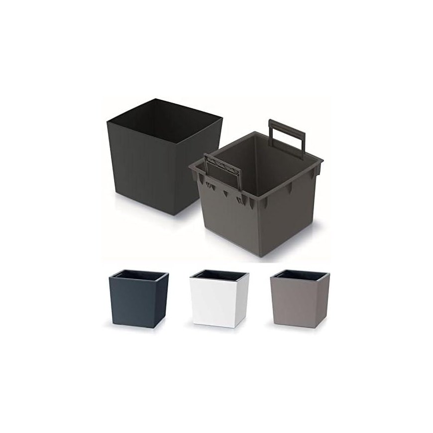 Prosperplast div class"int_ce_html"URBI SQUARE LOW flower pot - white/div – 4