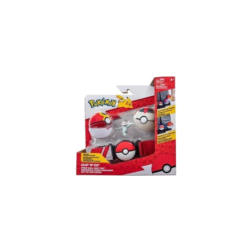 Jazwares Figūrėlė Pokemon: Pas Clip 'N' Go Pokeball Premium + Machop