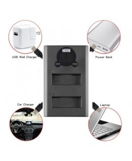 Charger for camera Newell Charger dwukanałowa Newell DL-USB-C DMW-BLK22 for Panasonic LUMIX S5, GH5, G9,GH5S