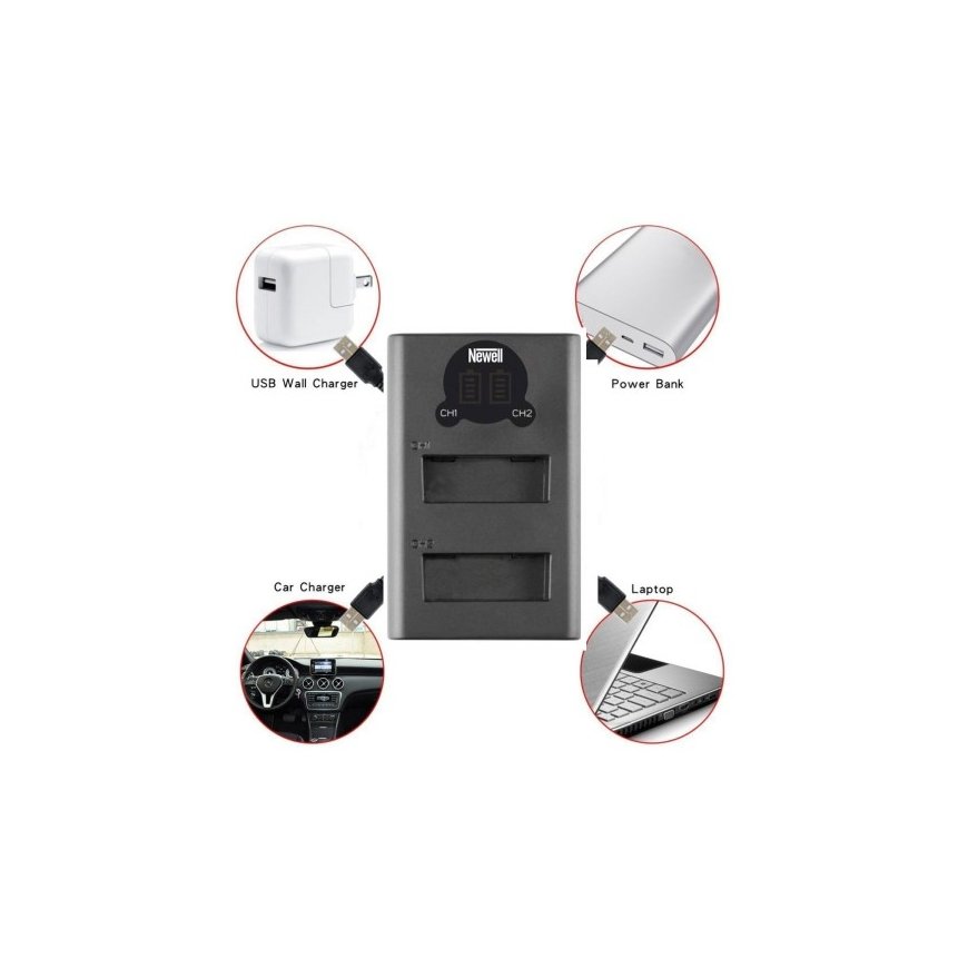Įkroviklis do aparatu Newell Įkroviklis dwukanałowa Newell DL-USB-C DMW-BLK22 do Panasonic LUMIX S5, GH5, G9,GH5S