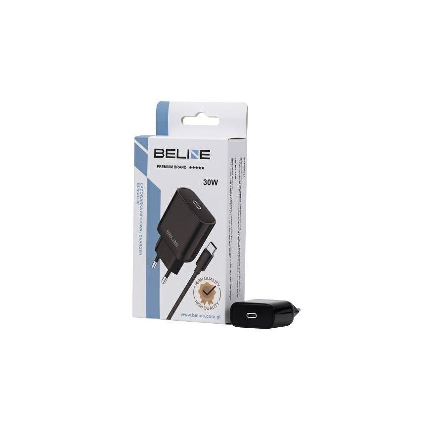 Beline Įkroviklis jungiama į tinklą 30W GaN USB-C + kabelis USB-C, juoda – 3