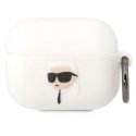 Karl Lagerfeld Cover for headphones Karl Lagerfeld do AirPods Pro cover white/white silicone Karl Head 3D