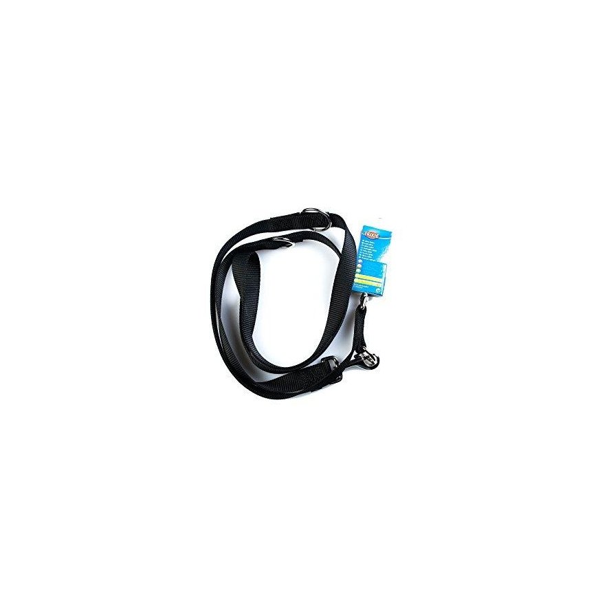 Trixie Premium Adjustable Leash - Black 2.5 cm L-XL