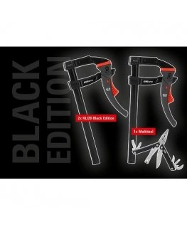 set: 2 x lever clamps steel KLI20, 200x80mm KliKlamp + Multitool, Bessey [KLI-SET-A] Black Edition