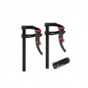 set: 2 x lever clamps steel KLI20, 200x80mm KliKlamp + Multitool, Bessey [KLI-SET-A] Black Edition
