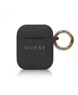 Guess case for AirPods GUACCSILGLBK black silicone