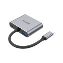 UNITEK D1049A knyginių kompiuterių dokas / jungčių replikatorius USB 2.0 Type-C Sidabras UNITEK D1049A knyginių kompiuterių dokas / jungčių replikatorius USB 2.0 Type-C Sidabras
