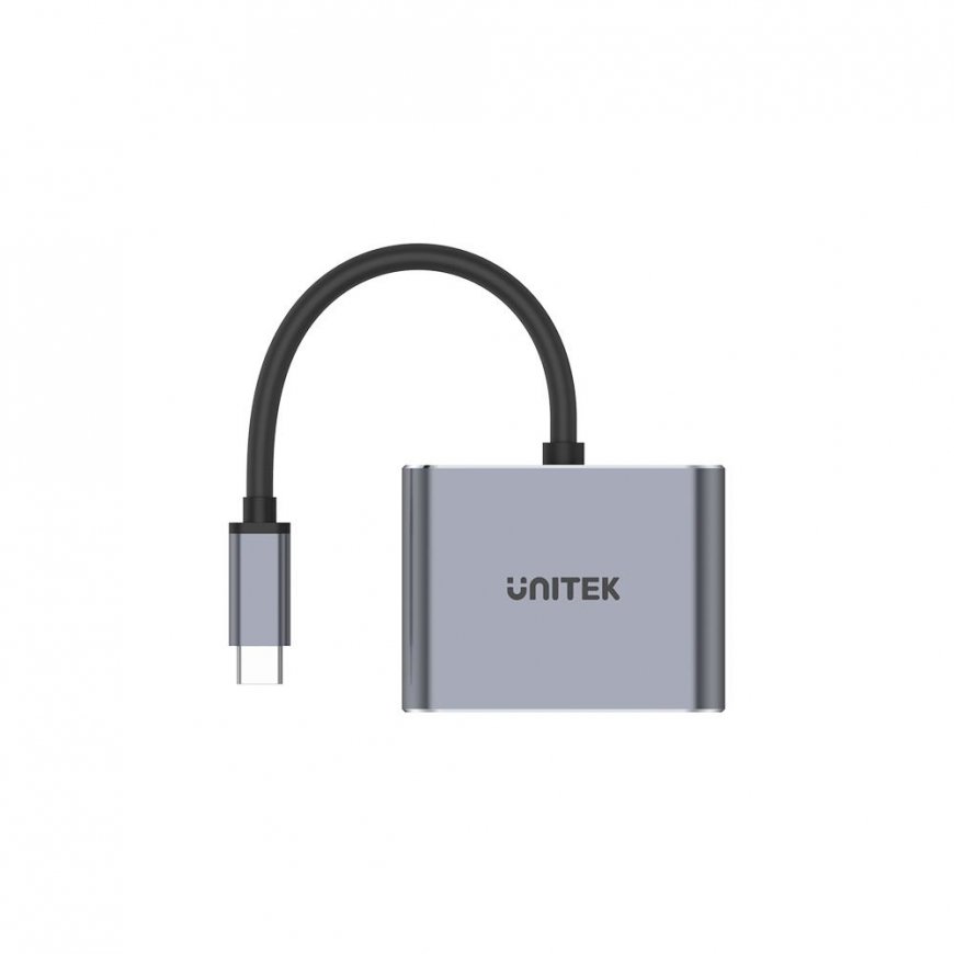 UNITEK D1049A knyginių kompiuterių dokas / jungčių replikatorius USB 2.0 Type-C Sidabras – 3