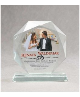 Tryumf LuxorJet color printed glass trophy and case