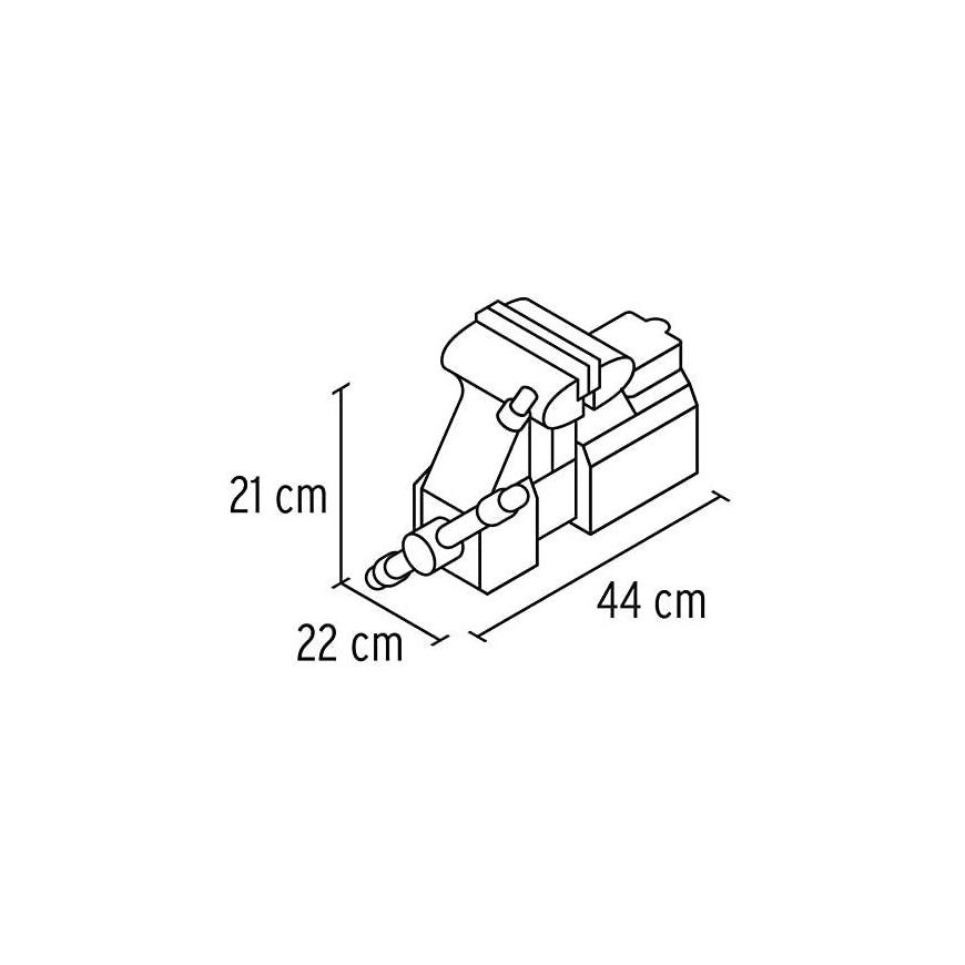 Šaltkalvio spaustuvai, HEAVY DUTY 125mm 17kg. 360° pasukamas. Keičiamos lūpos Truper® – 5