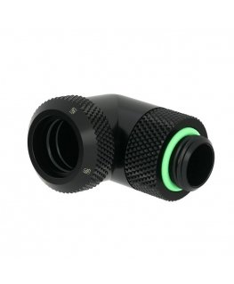 Barrow Multi-Link Adapter Anschluss 90 Grad G1/4 inch. AG auf 14mm AD Hardtube - drehbar, black