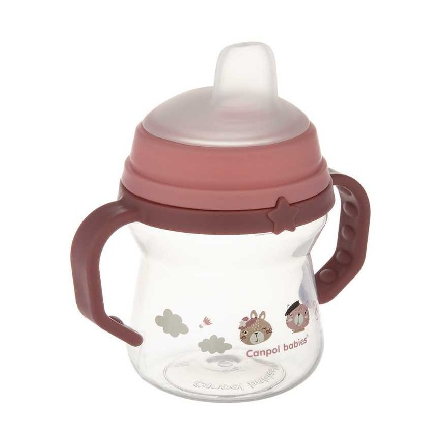 Canpolbabies CANPOL BABIES drinking bottle with silicone spout, FirstCup BONJOUR PARIS, 6m+, 150ml, pink, 56/612_pin – 2