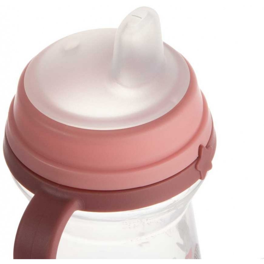 Canpolbabies CANPOL BABIES gertuvė su silikoniniu snapeliu, FirstCup BONJOUR PARIS, 6mėn+, 150ml, rožinė, 56/612_pin – 3