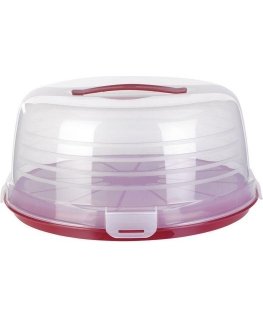 Curver CAKE CONTAINER ROUND RED 172569