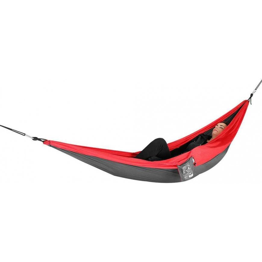 Enero Camp TOURIST HAMMOCK FOR 2 PERSONS 270X140CM Black RED – 2