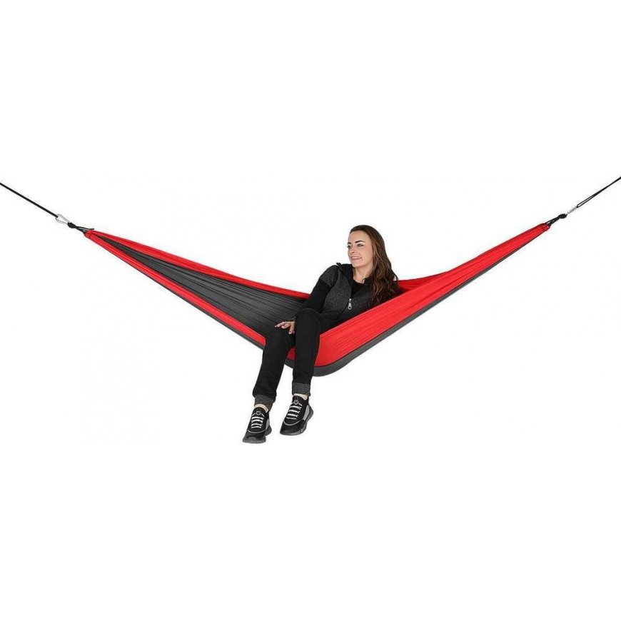 Enero Camp TOURIST HAMMOCK FOR 2 PERSONS 270X140CM Black RED – 3