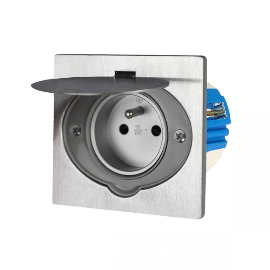 Orno Hermetic electrical outlet, IP55 stainless steel, with windproof mounting box – 2