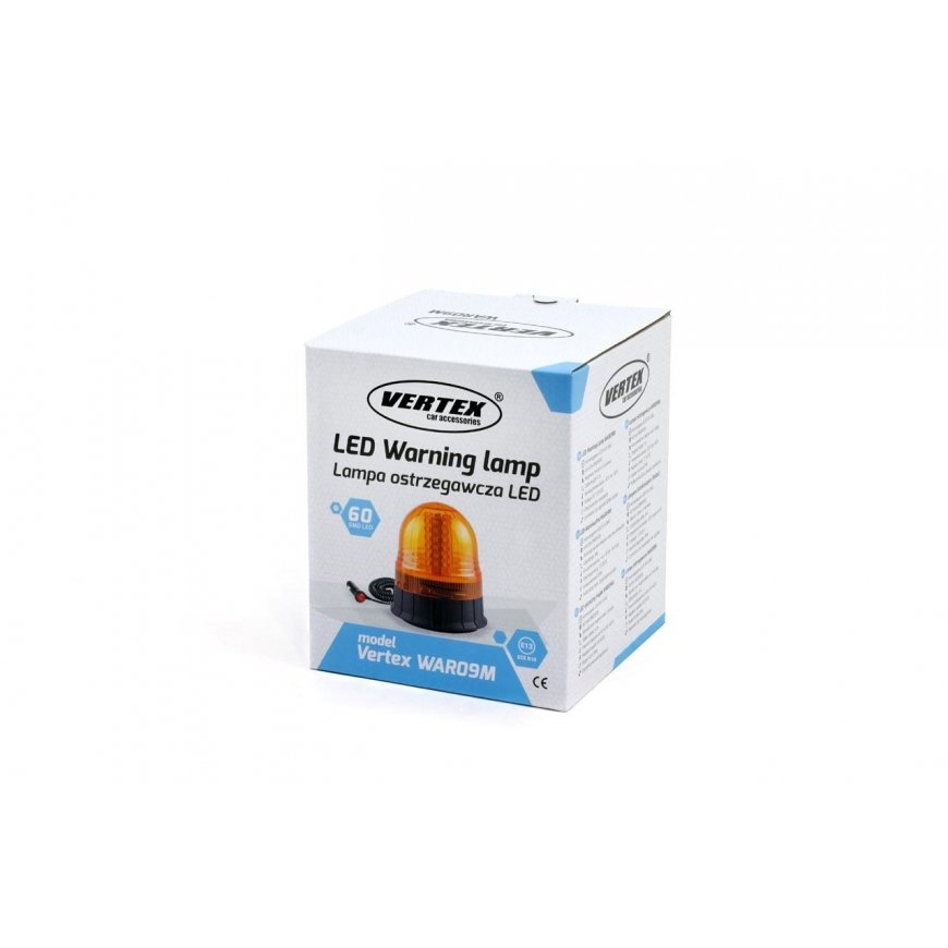 Amio LED beacon light w09m mag/3 screw, ece r10 80led 12/24v ip56 – 4