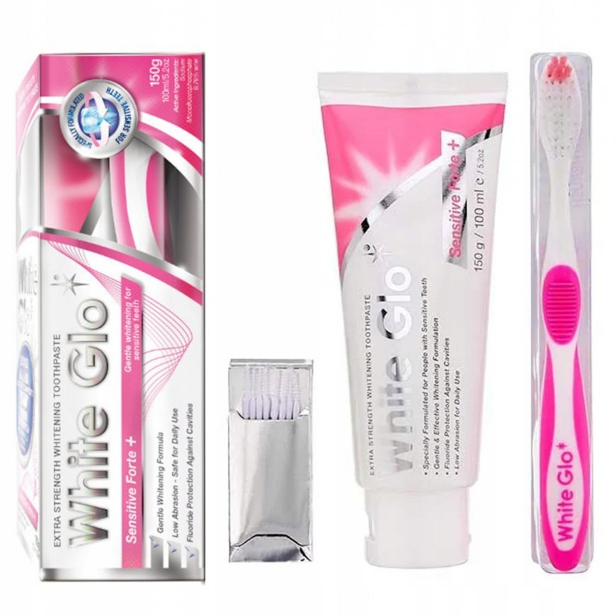 White Glo White Glo White GLO_SET sensitive Forte + Extra Strength Whitening Toothpaste whitened paste for sensitive teeth and d – 2