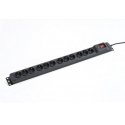 ARMAC M12/16/25/CZ Armac Surge Protection MULTI 12M/16A RACK 19 (12 lizdų) 2,5m juodas