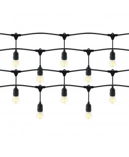 Hanging lamp Orno Lighting garland set - 1 string 5m (5 lamps) + 5 LED bulbs 1W E27, 3000K - warm + 1 bulb for free!