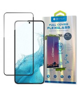 Bestsuit 3D Edge Nano Flexi Glass Film Full Screen Tempered Glass with Frame for Samsung Galaxy S22 Clear