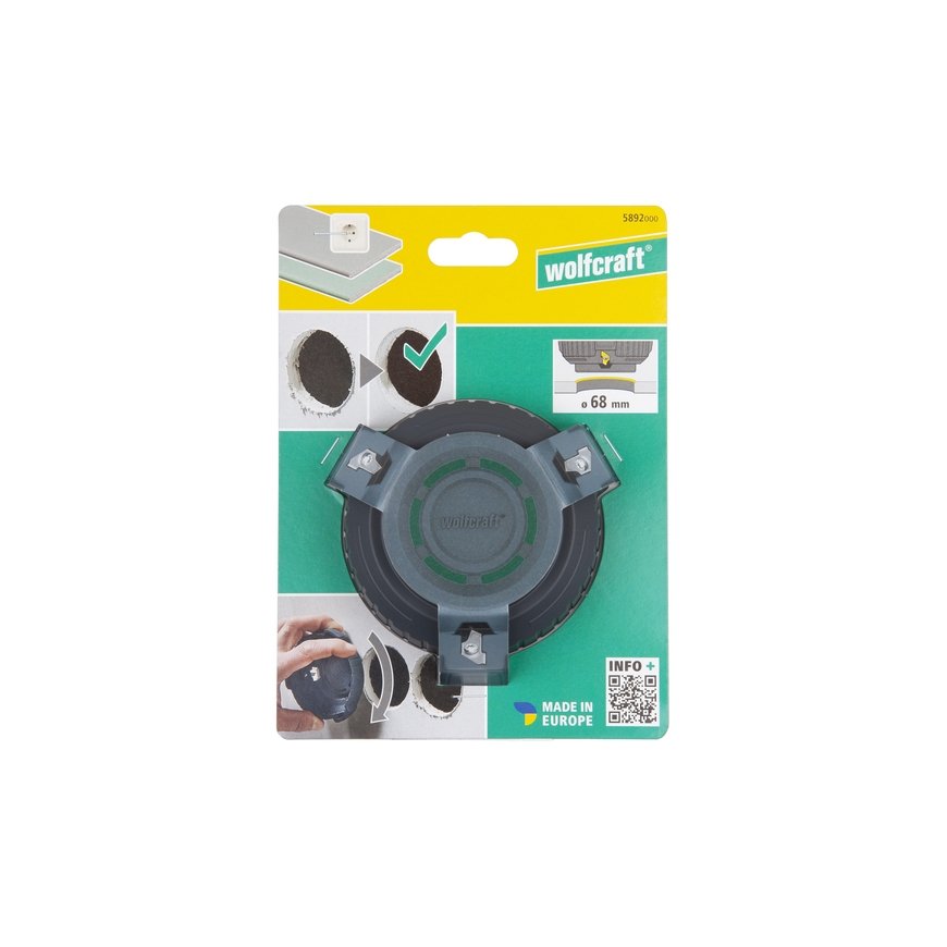 Wolfcraft hole bevel for plasterboard, Ø 68 mm, Wolfcraft