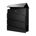 Orno BORNEO mail box made of galvanized steel with newspaper holder, black color Orno BORNEO mail box made of galvanized steel with newspaper holder, black color