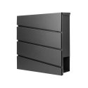 Orno BORNEO mail box made of galvanized steel with newspaper holder, black color Orno BORNEO mail box made of galvanized steel with newspaper holder, black color