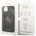 Dėklas Guess "GUHCP15S4GMGGR 4G Metal Gold Logo iPhone 15" Pilkas