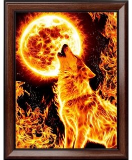 Beldizart Diamond Painting Fire Wolf 30*40 cm AM1855