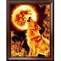 Beldizart Diamond Painting Fire Wolf 30*40 cm AM1855 Beldizart Diamond Painting Fire Wolf 30*40 cm AM1855