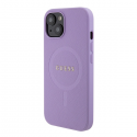 Case Guess GUHMP15SPSAHMCU iPhone 15 6.1" purple|purple hardcase Saffiano MagSafe