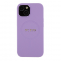 Case Guess GUHMP15SPSAHMCU iPhone 15 6.1" purple|purple hardcase Saffiano MagSafe