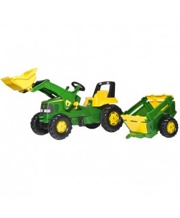Rolly Toys John Deere Mining Tractor with Bucket and Trailer