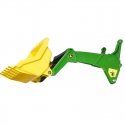 Rolly Toys John Deere minamas traktorius su kaušu ir priekaba