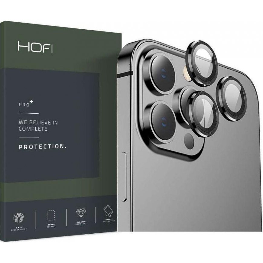 Hofi Glass Hofi fotoaparato objektyvo stiklas Hofi Camring Pro+ Apple iPhone 13 Pro/13 Pro Max Juodas