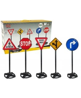 Lean Cars Large set of educational traffic signs 82 cm
