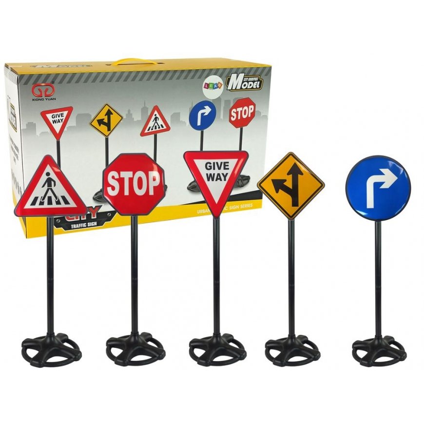 Lean Cars Didelis mokomųjų kelio ženklų rinkinys 82 cm