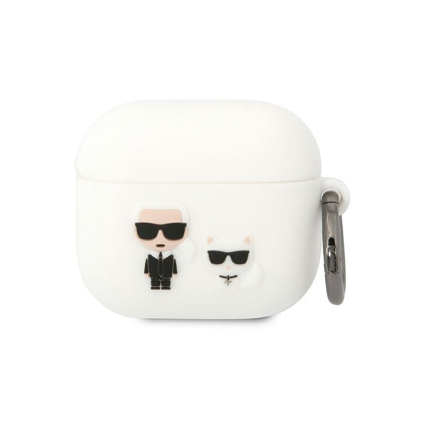 Karl Lagerfeld case for Airpods 3 KLACA3SILKCW white Silicone Karl & Choupette