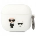Karl Lagerfeld etui, skirti Airpods 3 KLACA3SILKCW baltas Silikoninis Karl & Choupette Karl Lagerfeld etui, skirti Airpods 3 KLACA3SILKCW baltas Silikoninis Karl & Choupette