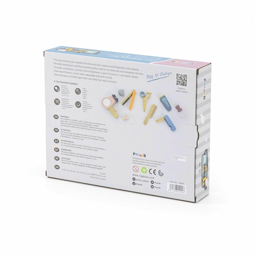 Viga Toys VIGA PolarB Medinis Rinkinys Kirpyklos įrankių diržas – 5