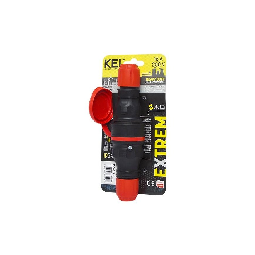 Blow Plug+socket ZWG-54 black/red