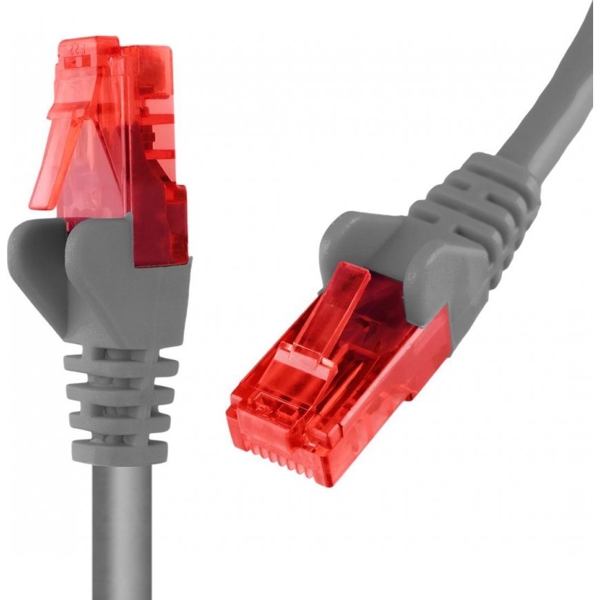 Spacetronik Cable RJ45 CAT 6 U/UTP AWG24 gray 25m